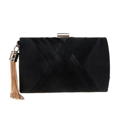 Women's Metal Tassel Clutch Bag - Wnkrs
