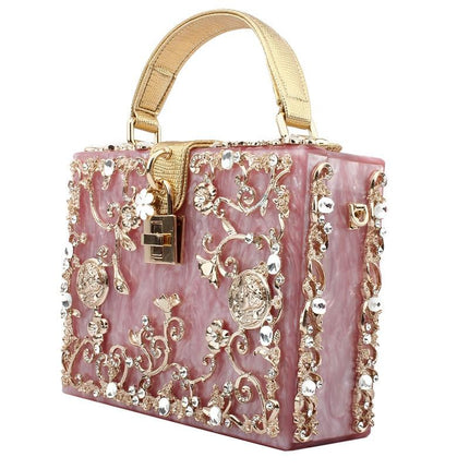 Women's Luxury Floral Patterned Handbag - Wnkrs