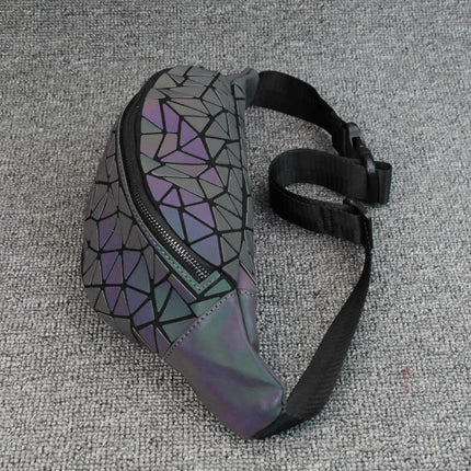 Mosaic Design Holographic Waist Bag - Wnkrs
