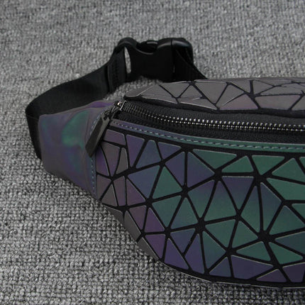 Mosaic Design Holographic Waist Bag - Wnkrs