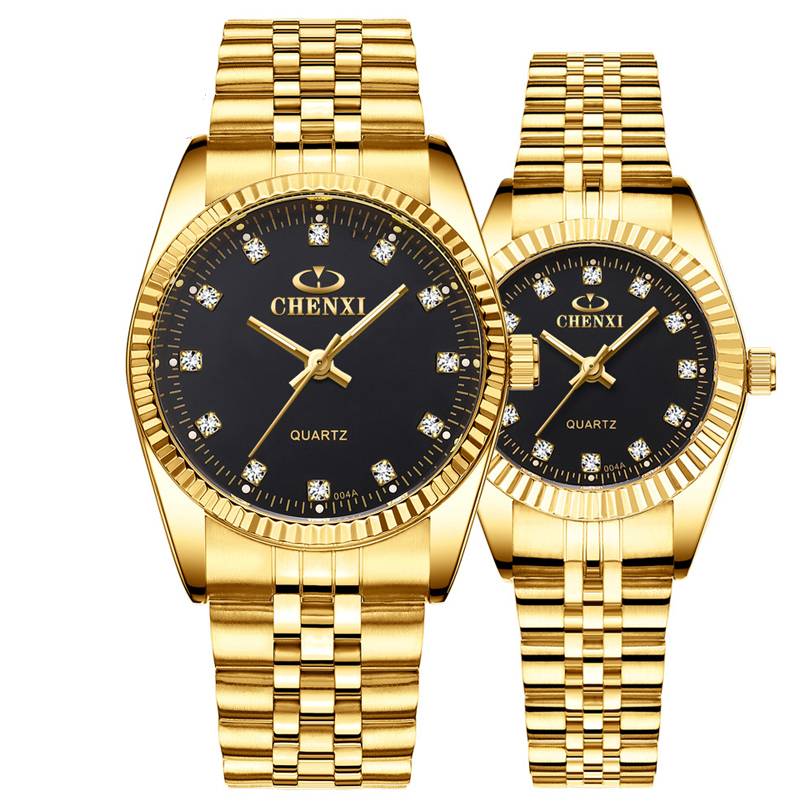 Solid Stainless Steel Couple Watches