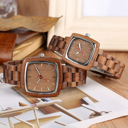 Men's and Women's Rectangular Wood Watch - wnkrs