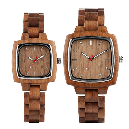 Men's and Women's Rectangular Wood Watch - wnkrs