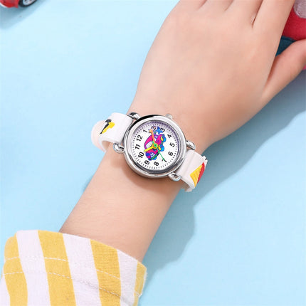 Cartoon Car Designed Round Watch for Kids - wnkrs