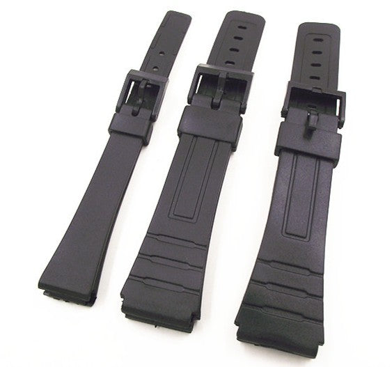 Universal Black Silicone Watchband