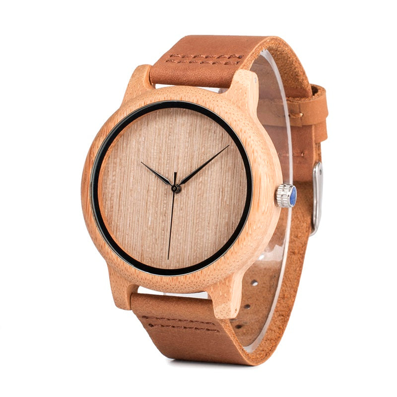 Cute Casual Quartz Wood Unisex Wristwatch