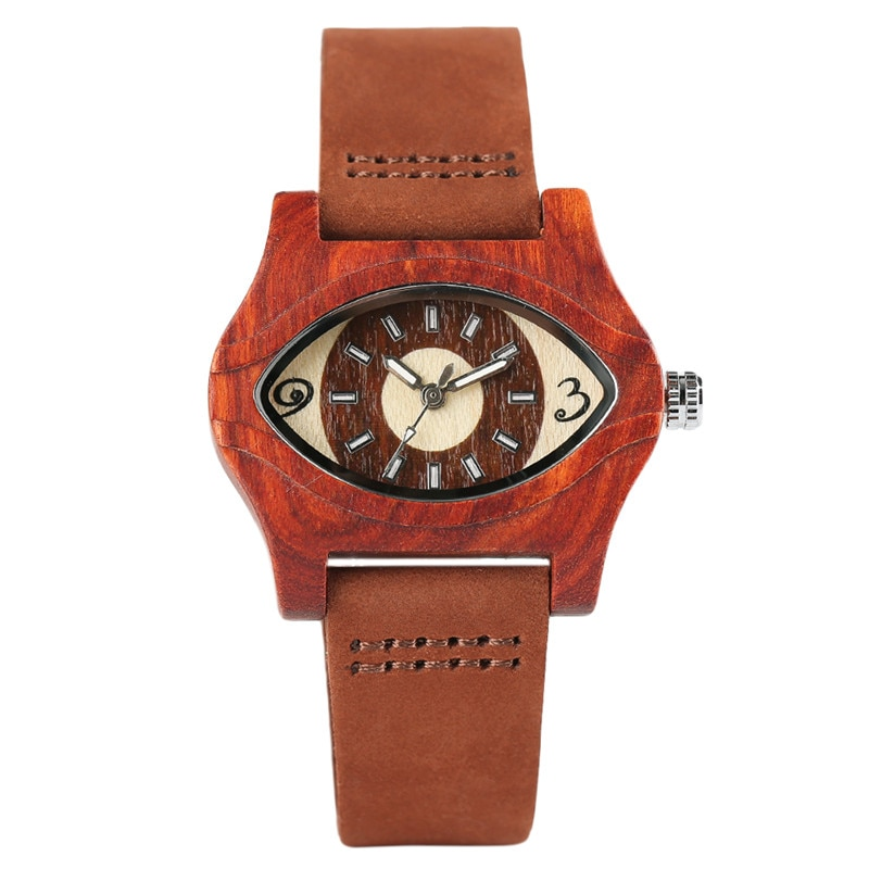 Eye Design Bamboo Wood Unisex Watches
