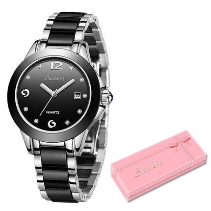 Bracelet Style Round Steel Quartz Watch for Women - wnkrs