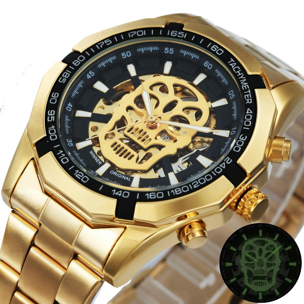 Golden Mechanic Luxury Aviator Men’s Watch