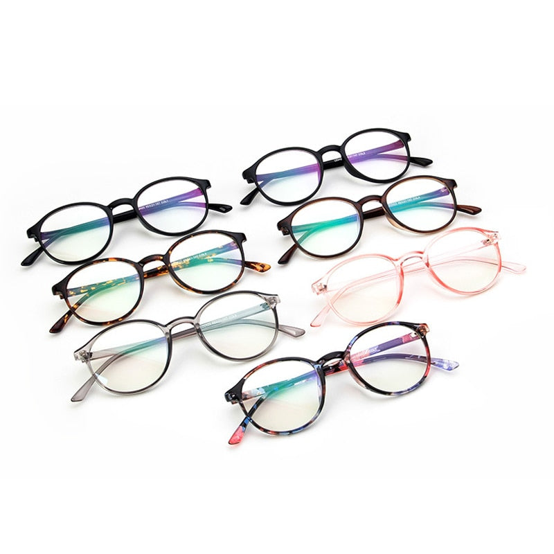 Unisex Retro Round Anti-Blue Light Computer Eyewear