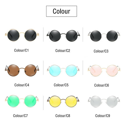 Round Steampunk Polarized Sunglasses - wnkrs