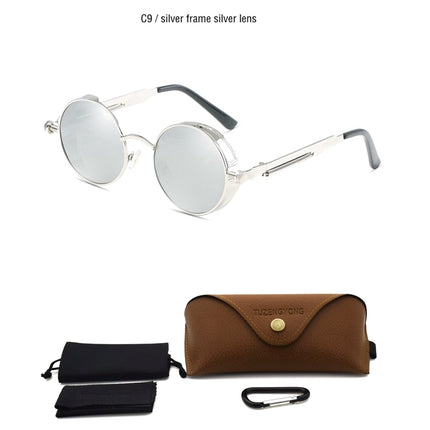 Round Steampunk Polarized Sunglasses - wnkrs