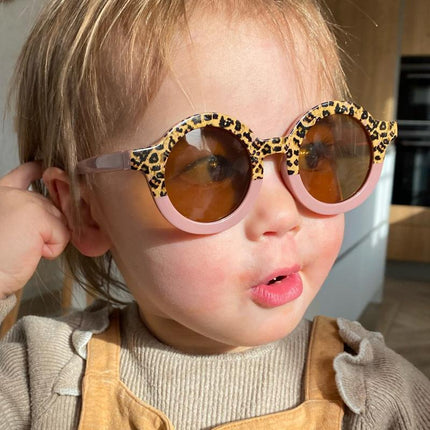 Vintage Leopard Round Sunglasses for Kids - Wnkrs