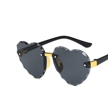 Kids Heart Shaped Rimless Sunglasses - Wnkrs