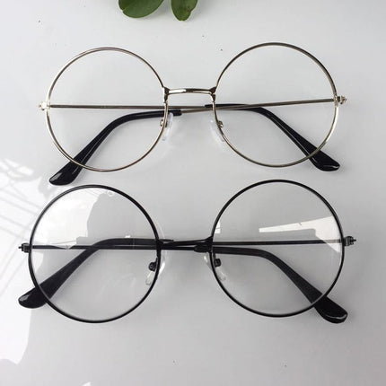 Retro Round Transparent Metal Glasses - Wnkrs
