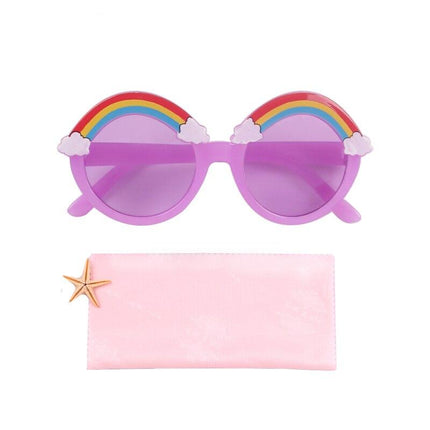 Girls Round Rainbow Sunglasses - Wnkrs