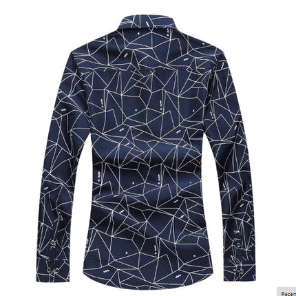Geometric Printed Party Men's Shirt - Wnkrs