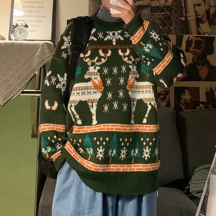 Men's Christmas Pattern Loose Sweater - Wnkrs