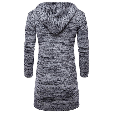 Men's Melange Color Hooded Cardigan - Wnkrs