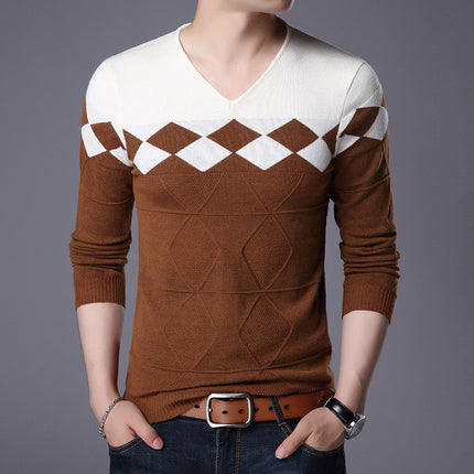 Men's Winter V-Neck Sweater - Wnkrs