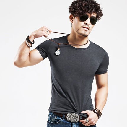 Men's Summer Cotton Solid Tops - Wnkrs