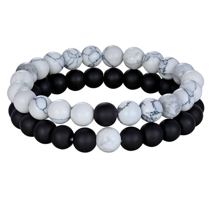 Natural Stone Beaded Bracelets Pair for Couples - Wnkrs