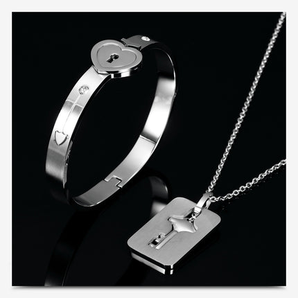 Heart Shaped Lock Jewelry Set for Lovers - Wnkrs
