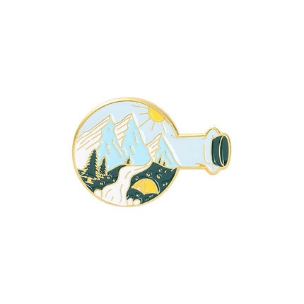 Camping Themed Metal Brooch - Wnkrs