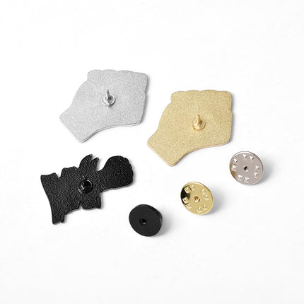 Black Lives Matter Raised Fist Shaped Enamel Brooch - Wnkrs