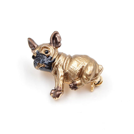 Gold Brooch with a Small Dog for Women and Men - Wnkrs