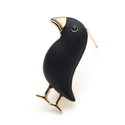 Enamel Black Crow Brooch - wnkrs