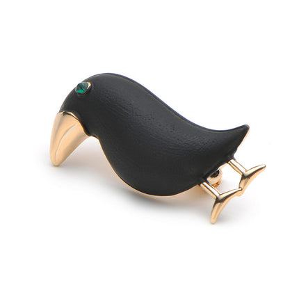 Enamel Black Crow Brooch - wnkrs