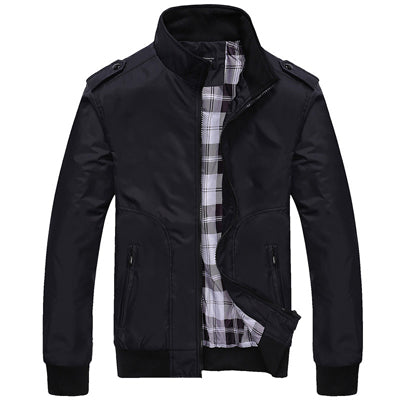 Casual Stand Collar Slim Jacket for Men - Wnkrs