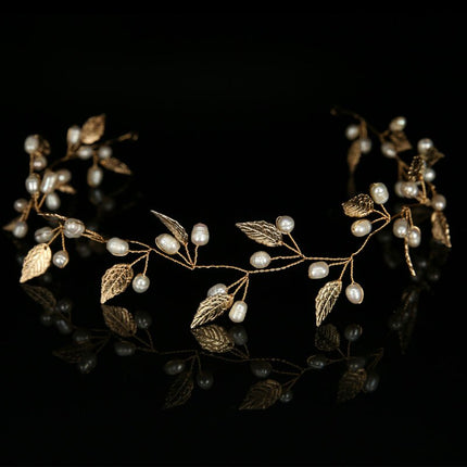 Lightweight Metal Tiara with Pearls - Wnkrs