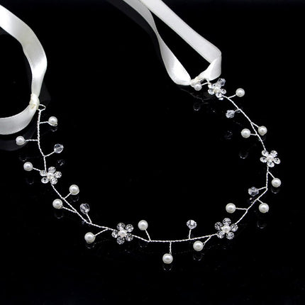 Lightweight Metal Tiara with Pearls - Wnkrs