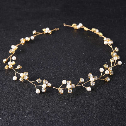 Lightweight Metal Tiara with Pearls - Wnkrs