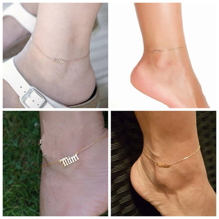 Customized Charm Anklet - Wnkrs