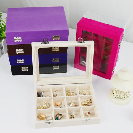 12-Grids Jewelry Organizer Box with Locks - wnkrs