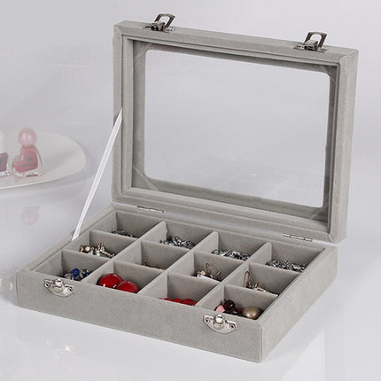 12-Grids Jewelry Organizer Box with Locks - wnkrs