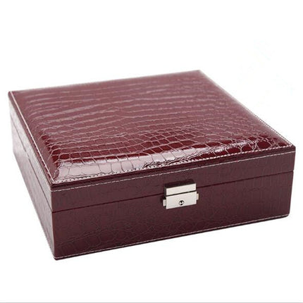 Fashion Leather Jewelry Box with Mirror - Wnkrs
