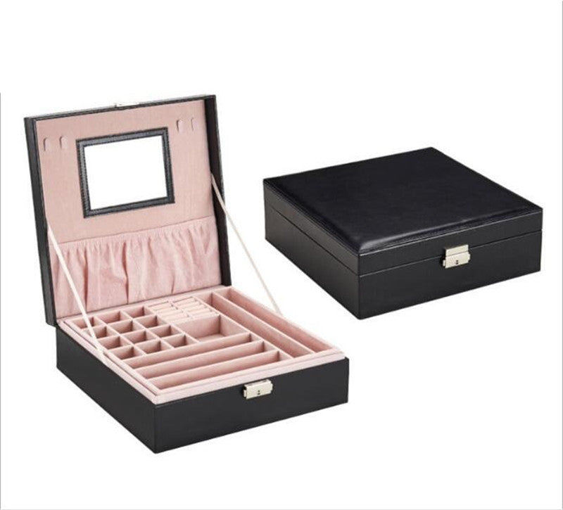 Fashion Leather Jewelry Box with Mirror