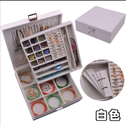 Fashion Leather Jewelry Box with Mirror - Wnkrs