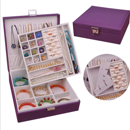 Fashion Leather Jewelry Box with Mirror - Wnkrs