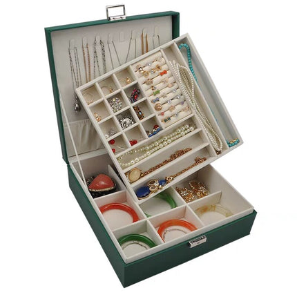 Fashion Leather Jewelry Box with Mirror - Wnkrs