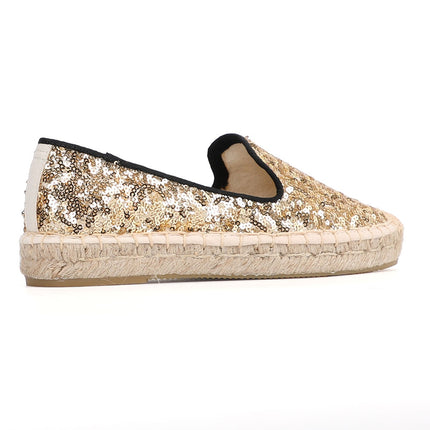 Flat Women's Espadrilles in Sequins - Wnkrs