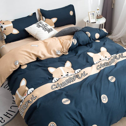 Modern Printed Bedding Set 4 Pcs - wnkrs