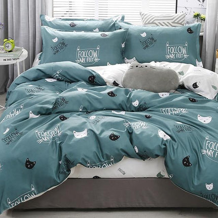 Modern Printed Bedding Set 4 Pcs - wnkrs