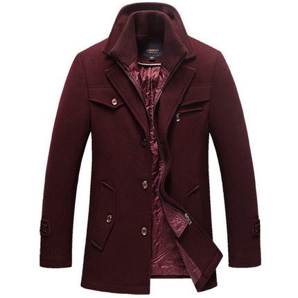 Men's Woolen Autumn Trench - Wnkrs