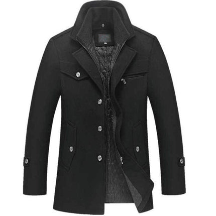 Men's Woolen Autumn Trench - Wnkrs