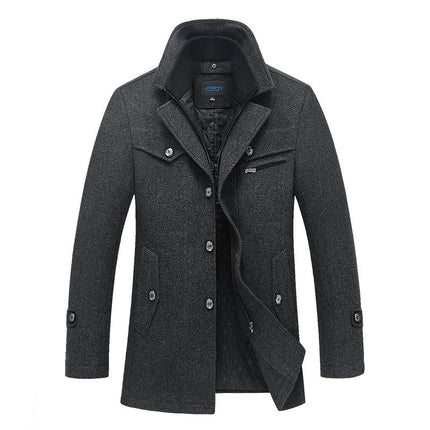 Men's Woolen Autumn Trench - Wnkrs